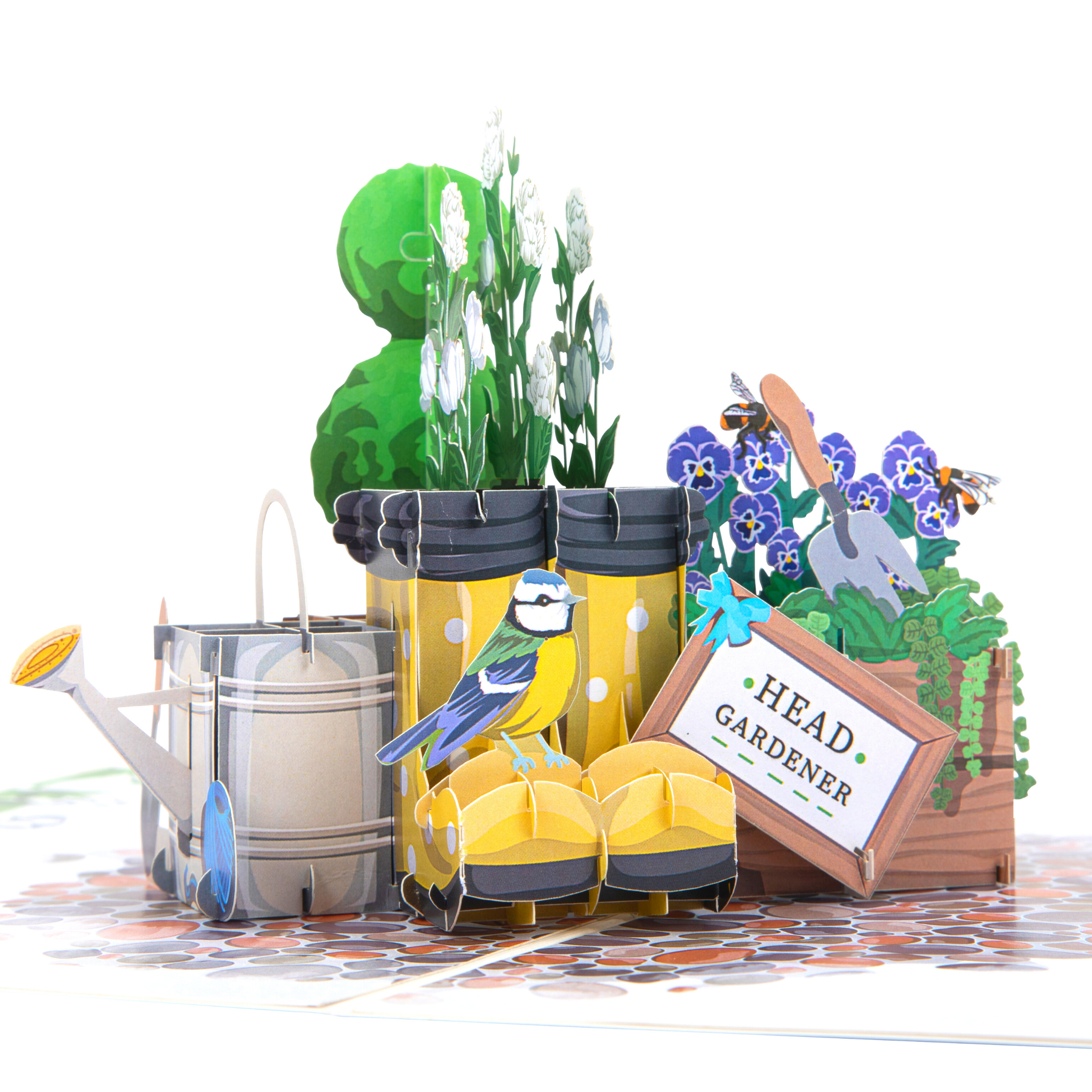 Spring Wellies Pop Up Card