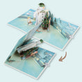 Load image into Gallery viewer, The Snowman Christmas Pop Up Card - Image of pop up card closing
