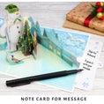 Load image into Gallery viewer, The Snowman Christmas Pop Up Card - Image of slide out notecard
