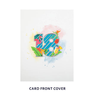 18th Birthday Tropical Pop Up Card