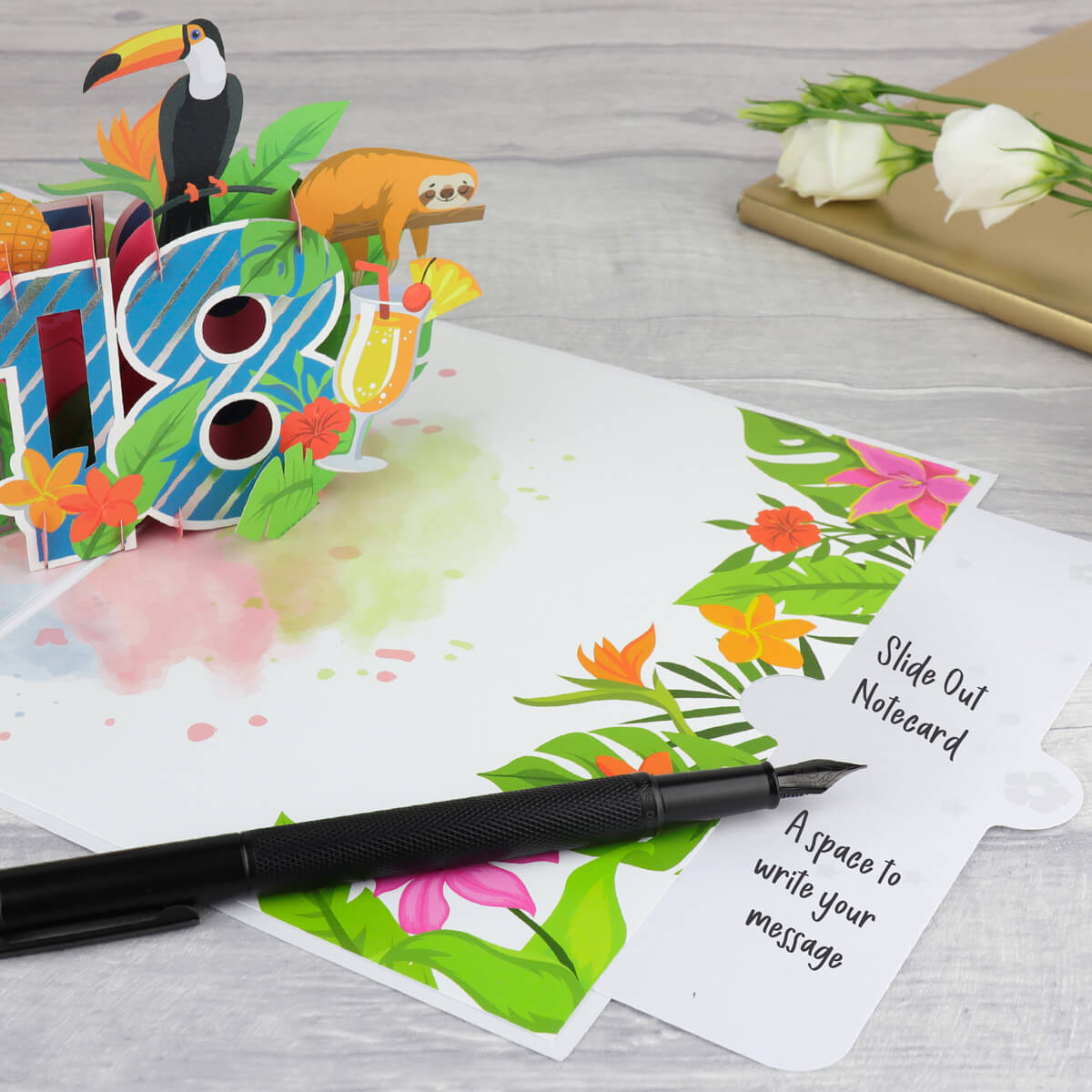 18th Birthday Tropical Pop Up Card