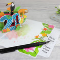 Load image into Gallery viewer, 21st Birthday Tropical Pop Up Card
