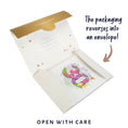 Load image into Gallery viewer, tropical 30th birthday pop up card reversible eco packaging that becomes a gifting envelope
