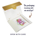 Load image into Gallery viewer, tropical 40th birthday pop up card reversible eco packaging that becomes a gifting envelope
