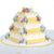 Wedding Cake Pop Up Card Close Up Image