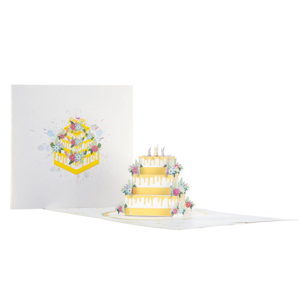 Birthday Cake Card | Handmade & Embroidered Birthday Card
