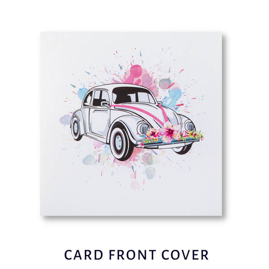 Wedding Car Pop Up Card - Card Cover Image