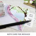 Load image into Gallery viewer, Wedding Car Pop Up Card - Image of slide out notecard
