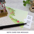 Load image into Gallery viewer, Wedding Pagoda Pop Up Card - image of slide out notecard which gives a space to write your message on
