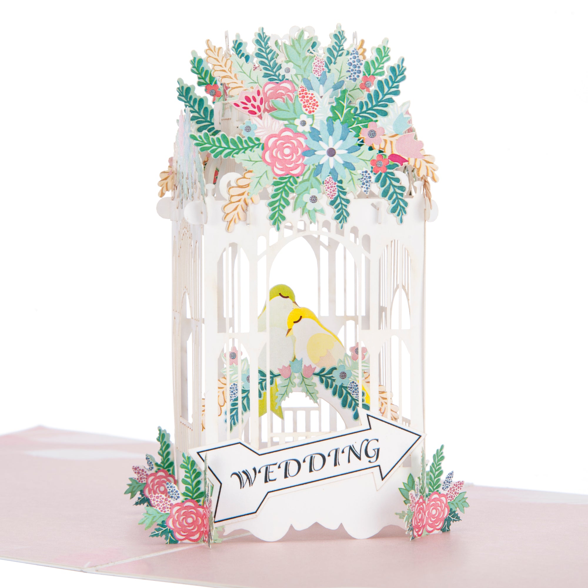 Wedding Birdcage Pop Up Card_Close Up Image